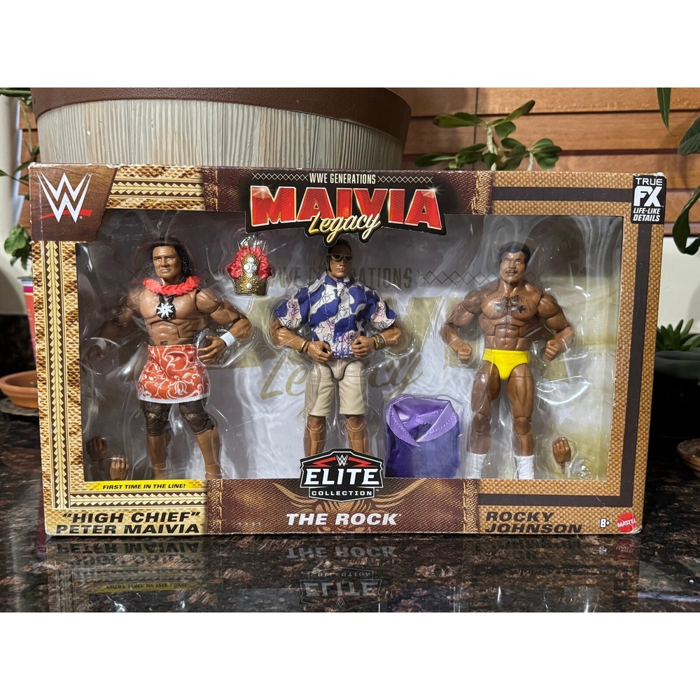 WWE Generation Maivia Legacy Elite Collection The Rock 3 Figure Pack